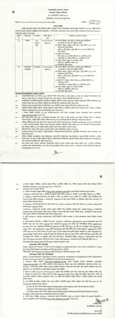 মাদকদ্রব্য নিয়ন্ত্রণ অধিদপ্তর নিয়োগ